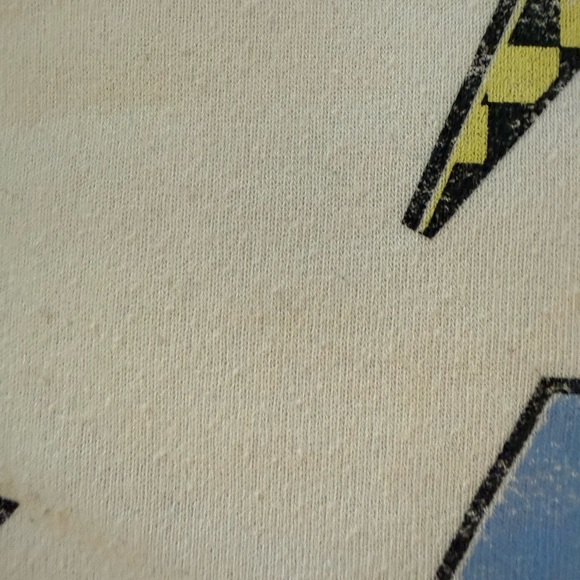 AC/DC oversized cropped  Sweatshirt with Colorful Lightning Bolts - Picture 4 of 5